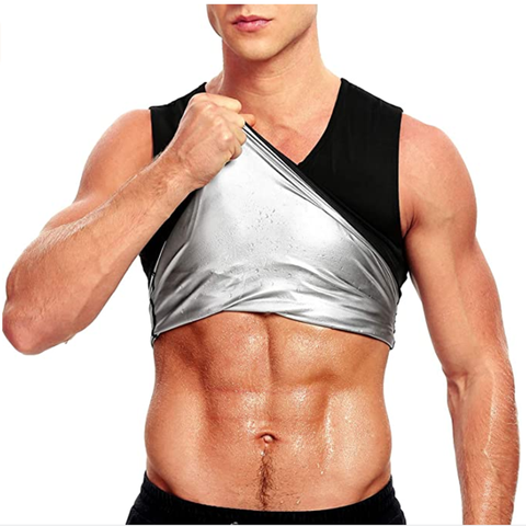 Chaleco moldeador de cuerpo para hombre, camiseta sin mangas con efecto Sauna caliente al instante, corsé de camisa deportiva para perder peso ► Foto 1/6