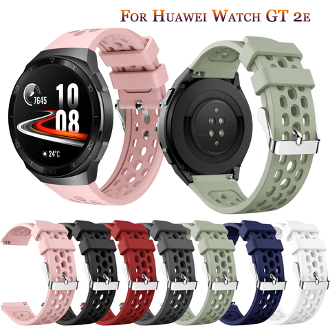 Correa de silicona blanda para reloj inteligente, repuesto de pulsera clásica de 22mm para Huawei watch GT 2e, GT2e ► Foto 1/6