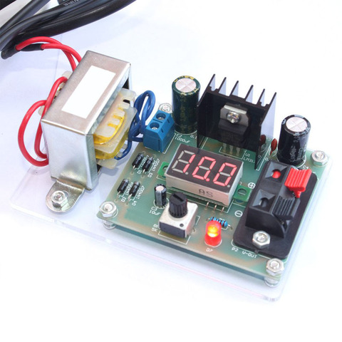 Kit de bricolaje de fuente de alimentación de tensión regulable, Kit de bricolaje de fuente de alimentación de AC 220V a DC 1,25 V-12V LM317 ► Foto 1/5