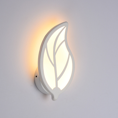 Lámpara LED de pared con forma de hoja de mariposa para el hogar, luz de 220V, 18W, 36 leds, para sala de estar, pasillo, mesita de noche, escaleras, dormitorio y baño ► Foto 1/6