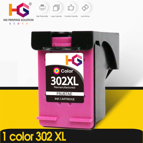 Reemplazo de Color para impresora HP, cartucho de tinta para HP 302 XL hp302 hp302xl 302xl HP Deskjet 2130 3630 ENVY 4520 Officejet 4650 ► Foto 1/2