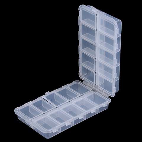 Caja de plástico con 20 compartimentos para aparejos de pesca, 16,6x9,7x4,1 cm, para Señuelos de Pesca, anzuelos, caja de almacenamiento ► Foto 1/6
