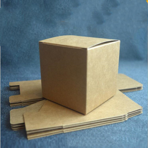 10 unids/lote papel Kraft cajas de embalaje de regalo en blanco jabón caja de caramelo de almacenamiento de cajas de embalaje de cartón ► Foto 1/5