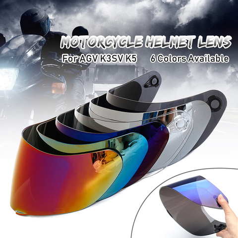 Capacete de moto Visera de motocicleta antiarañazos, protector de viento para casco, Visor de cara completa, compatible con AGV K3SV K5, accesorios para motocicleta ► Foto 1/6