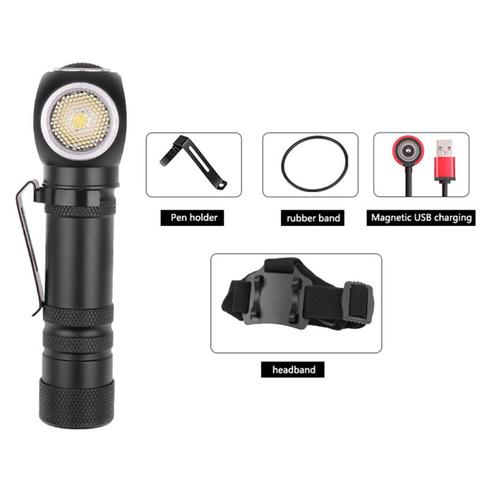 Linterna LED recargable XHP50, luz de cabeza de bicicleta, cargador magnético, potente, para exteriores, batería integrada ► Foto 1/6