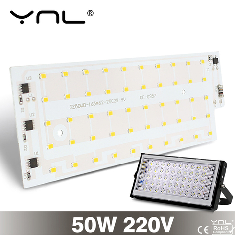 Lámpara Led 50W IC inteligente proyector SMD 2835 Chip de 220V exterior de larga distancia el tiempo de servicio de bombilla LED para lámpara reflector de la luz de inundación iluminación ► Foto 1/6