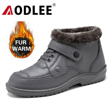 Botas cálidas de felpa de talla grande 49 para Hombre, zapatos de invierno, Botas de nieve impermeables para lluvia, botines de pesca al aire libre ► Foto 1/6