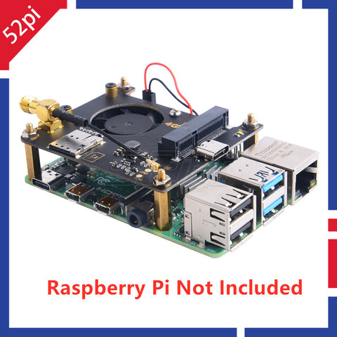 Gorra Raspberry Pi 3G 4G, 52Pi, para Raspberry Pi 2B / 3B / 3B + / 4B / ZERO W / Jetson Nano ► Foto 1/6