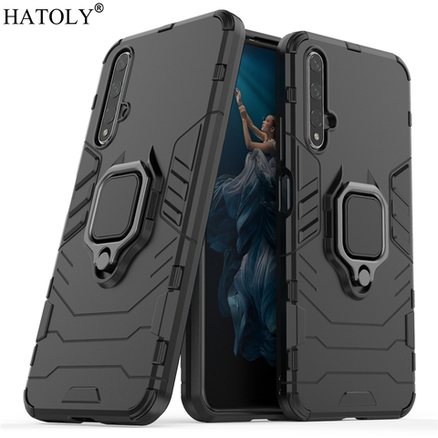 Para Huawei Nova 5T funda para Huawei Nova 5T anillo de dedo funda de teléfono duro TPU carcasa de protección de parachoques para Huawei Nova 5T ► Foto 1/6