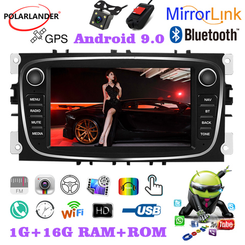 Radio con GPS para coche, Radio con pantalla táctil capacitiva de 7 pulgadas, 2 Din, WiFi, Android, USB dual, iOS, Airplay, para Ford/Focus/s-max/Mondeo 9/galayc-max ► Foto 1/6