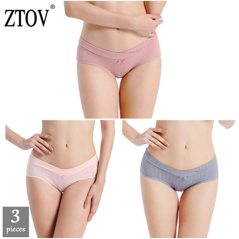 ZTOV 3 unids/lote maternidad ropa interior de cintura baja embarazo escritos para las mujeres embarazadas de talla grande ropa interior pantalones cortos ropa XXXL ► Foto 1/6