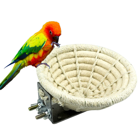 Nido de Pájaro de cuerda de cáñamo trenzado Manual, cama multiusos, Artificial, Pinzón, casa de pájaro para mascota hámster, suministros de cama ► Foto 1/6