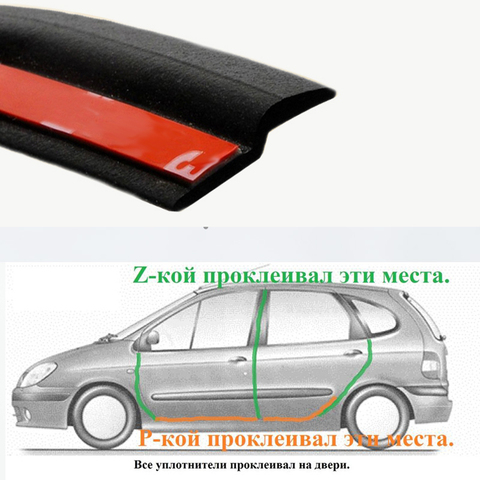 Forma de Z tira de sellado para puerta de coche aislamiento de sonido para el coche Z tipo de caucho de sellado tiras burlete automático sellos de goma ► Foto 1/6