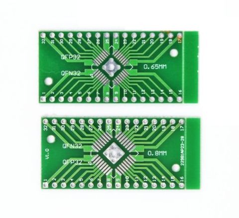 10 Uds TQFP/LQFP/EQFP/QFP32 0,8mm a DIP32 Adaptador convertidor de placa PCB SMD ► Foto 1/4