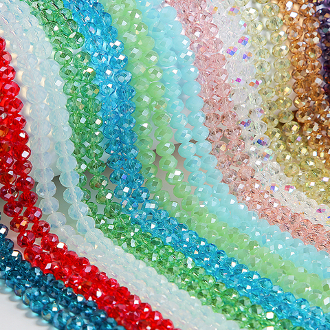 1 strand colorido transparente brillante Cristal AB cuentas de cristal facetado perlas para la fabricación de la joyería diy accessorice ► Foto 1/6