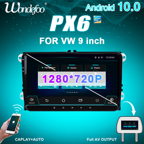 IPS DSP 4G 64G Android 9,0 2 DIN coche GPS PLAYER Para Seat Altea Toledo VW GOLF 5/6 Polo Passat B6 CC Tiguan Touran RADIO NO hay DVD ► Foto 1/6