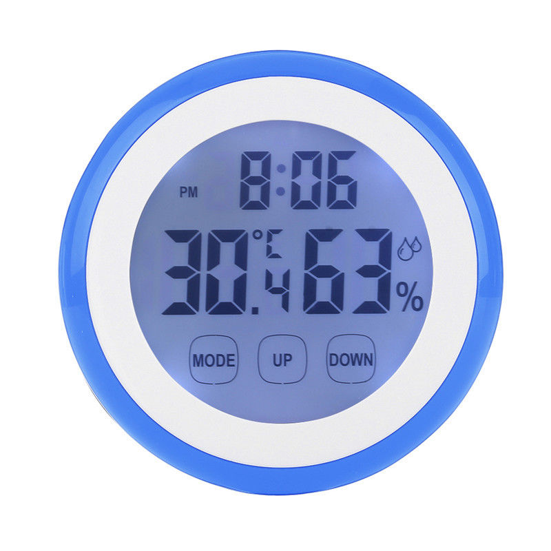 Humedad y temperatura Digital de pared, alta calidad, ABS + imán trasero, 90x90x26mm, función de relojes de tiempo ► Foto 1/6