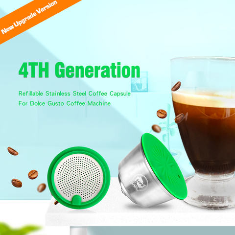 Cápsulas de café para máquina de café Dolce Gusto, acero inoxidable, rellenables, novedad ► Foto 1/4