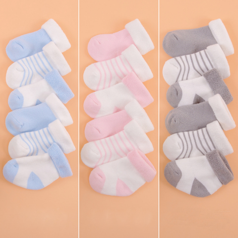 Calcetines de algodón para bebés recién nacidos, calcetín de PIE de bebé para niños y niñas, 3 par/lote, 2022 ► Foto 1/6