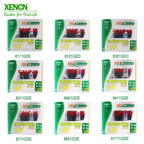 XENCN 12V 12V 2300K de los ojos de oro de xenón auto faros halógenos H1 H3 H4 H7 H8 H9 H10 H11 H13 h15 H16 9004, 9005, 9006, 9007, 9008, 880, 881 ► Foto 1/6