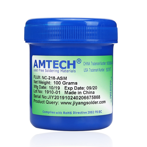 AMTECH-NC-218-ASM para soldar, pasta de soldadura original, 100g, sin plomo ► Foto 1/5