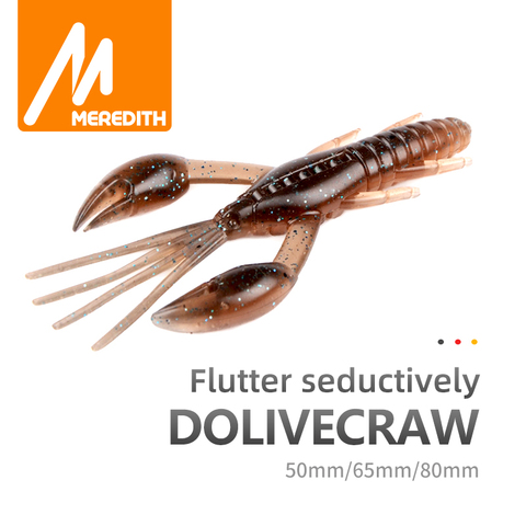 MEREDITH 50mm 65mm 80mm DoliveCraw Señuelos de Pesca jarras camarones suave de cebo de pesca señuelo Wobblers bajo suaves de silicona ► Foto 1/6