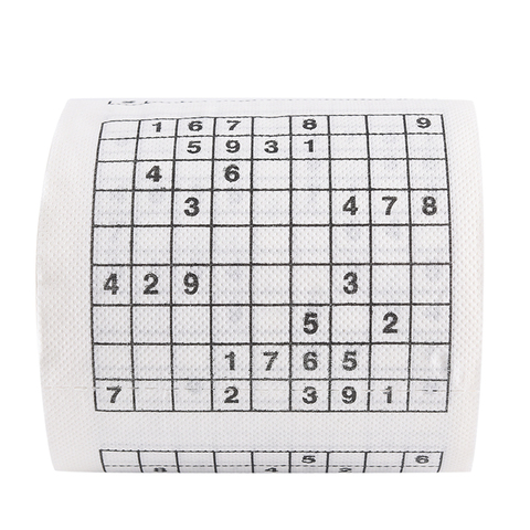 1 rollo 2 capas número Sudoku impreso WC baño divertido papel higiénico Jag regalo Drop Shipping baño suministros ► Foto 1/5