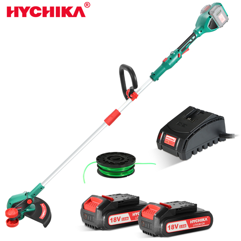 HYCHIKA-cortacésped eléctrico sin escobillas con batería de litio de 2.0Ah, herramienta de corte de cable de liberación automática para jardín, 36V ► Foto 1/6