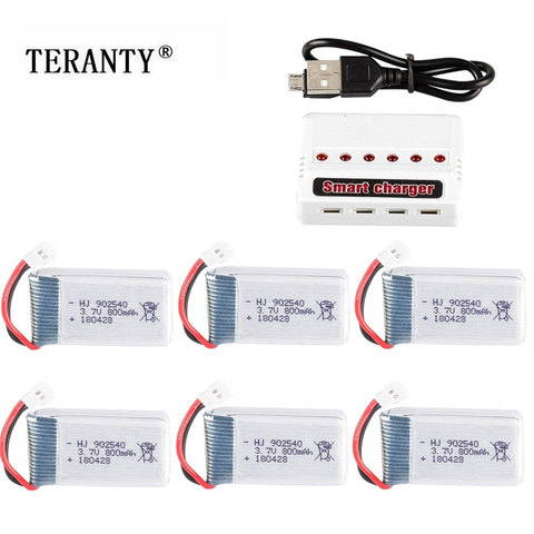 Batería Lipo 3,7 V 800mAh 902540 + cargador UBS para Syma X5 X5C X5SC X5SW TK M68 MJX X705C SG600 RC Quadcopter, pieza de repuesto de Dron ► Foto 1/4