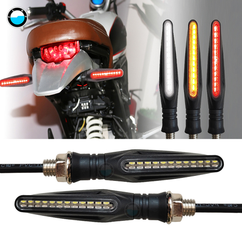 4 piezas/(1 set), Universal, de la motocicleta indicador LED de señal de giro múltiples color de luz para YAMAHA TMAX 530, 2012-2016 de 500 ► Foto 1/6