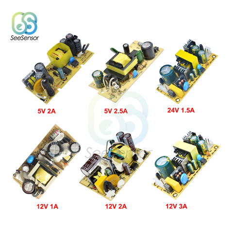 AC-DC, CA 100V-240V a cc 5V 12V 24V, Módulo del interruptor de la fuente de alimentación, interruptor de sobretensión, protección contra cortocircuitos de sobrecorriente ► Foto 1/6