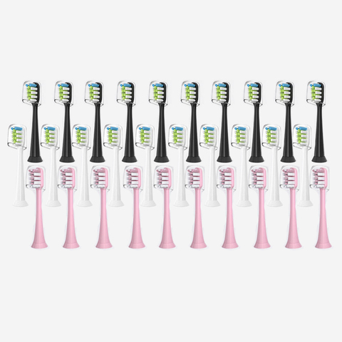 Cabezales reemplazables para cepillo de dientes xiaomi SOOCARE X1 X3 X5, boquillas de cepillo de dientes eléctrico sónico, paquete al vacío, 20 Uds. ► Foto 1/6