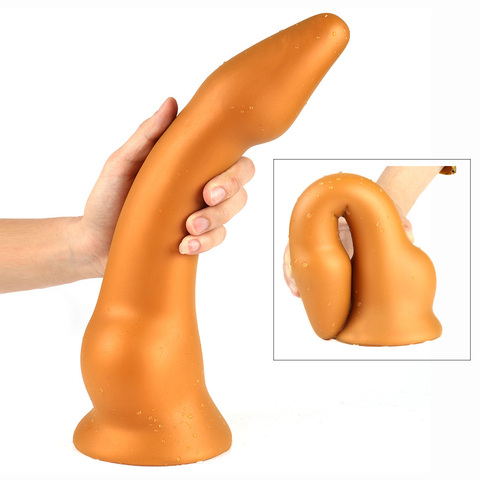 Larga suave consolador Anal tapón culo enorme macho con copa de succión para adultos juguetes sexuales eróticos para mujer de los hombres de próstata Massgae gran ano dilatador ► Foto 1/6