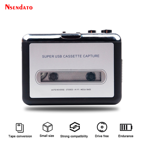 Reproductor de Radio de captura de Cassette USB portátil, convertidor de cinta a MP3, reproductor de Audio de captura, grabadora de Cassette ► Foto 1/6