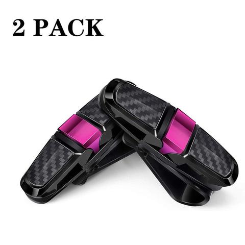 2 uds coche Universal ABS para gafas titular de la tarjeta de entradas Clip parasol para coche colgador para gafas accesorios de montaje ► Foto 1/6