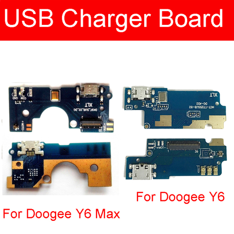 Puerto de carga USB para Doogee Y6 Max cargador Jack Dock Connector Board Flex Cable para Doogee Y6 piezas de repuesto ► Foto 1/3