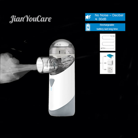 JianYouCare-nebulizador de malla médico portátil, atomizador silencioso recargable por USB, inhalador de asma impermeable para bebés ► Foto 1/6