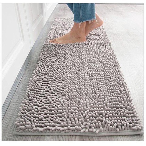 Juego de alfombrilla de baño de microfibra absorbente, set de 40x60/40x120CM, suave y esponjosa, para cuarto de Ducha ► Foto 1/6