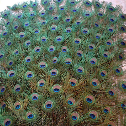 Plumas de pavo real natural para manualidades, decoración de fiesta, 25-32CM, joyería artesanal, jarrón para el hogar, accesorios, 20 unidades por lote ► Foto 1/6