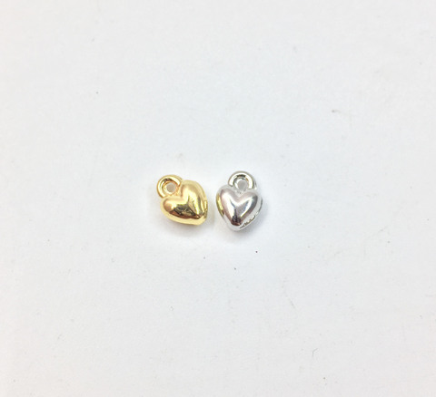 Eruifa-Mini colgante de amuletos de corazón brillante, joyería para pendientes DIY, oro hecho a mano, libre de plomo/níquel, 6mm, 20 Uds. ► Foto 1/6