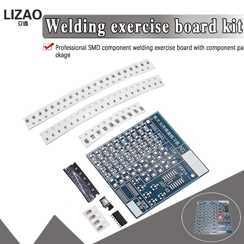 Placa de circuito DIY PCB SMT SMD, tablero de práctica de soldadura, Kit artesanal, Cangurera de entrenamiento, traje electrónico de 77 Uds. ► Foto 1/6