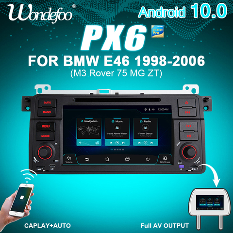 Radio coche Estéreo PX6 para 1 din pantalla radio Android 10, grabadora de  cinta, 1din, para BMW E46 M3 318/320/325/330/335, Land Rover 75 - Historial  de precios y revisión