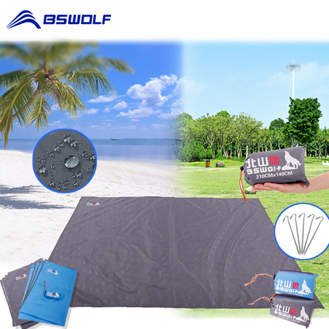 BSWolf-esterilla de Camping portátil, para Picnic, tienda impermeable, trampa para el suelo, bolsillo, huellas para playa, senderismo, equipo de Camping ► Foto 1/6