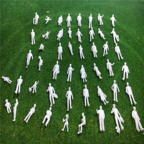 300 Uds. 1:100/150/200 modelo arquitectónico blanco en miniatura mixto escala humana HO modelo resina plástico personas ► Foto 1/6