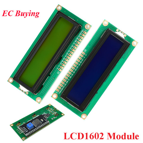 Módulo LCD de pantalla IIC I2C LCD1602 1602A, placa adaptadora para Arduino, 16x2, 16x2, 5V, color azul, amarillo y verde, 1602 ► Foto 1/6