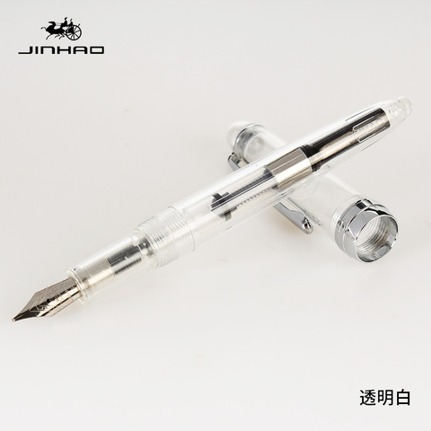 Pluma estilográfica de Color transparente de moda Jinhao 992 con plumas de tinta de resina de 0,5mm F para escribir material escolar envío gratis ► Foto 1/1