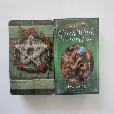 Cartas de oráculo del Tarot para mujeres y niñas, juego de mesa de cartas de bruja verde, adivinación misteriosa, novedad ► Foto 1/6