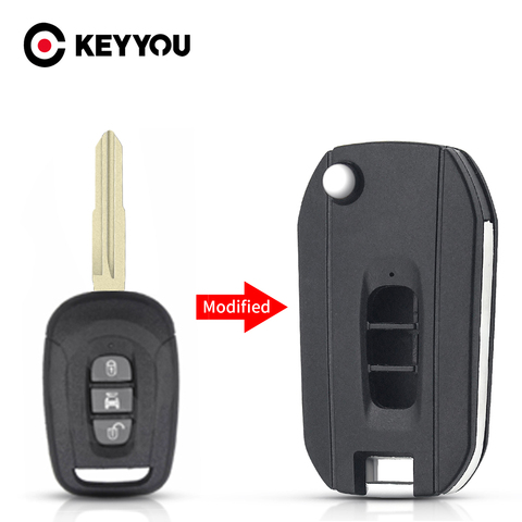 KEYYOU modificado remoto clave Shell caso del llavero con mando a distancia para Chevrolet Captiva Opel Antara 3 botones 2006, 2007, 2008, 2009, 2010 sin cortar de la nueva llegada ► Foto 1/6