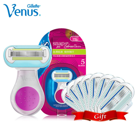 Gillette-maquinilla de afeitar Venus para mujeres y niñas, cuchilla de capas ultrafinas con jabón lubricante, rasuradora de seguridad, afeitadora y depilación ► Foto 1/6