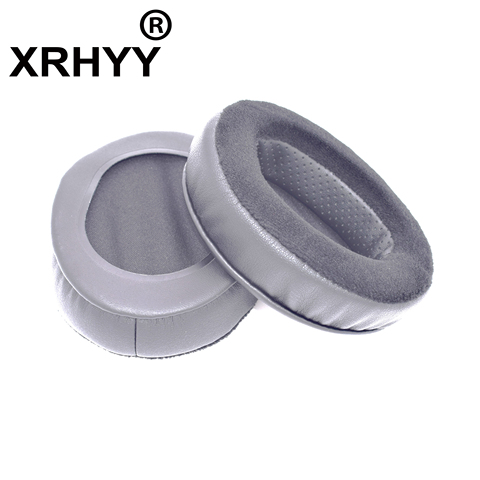 XRHYY-almohadillas de espuma viscoelástica, negras, PU/terciopelo, adecuadas para auriculares híbridos grandes sobre la oreja Brainwavz ► Foto 1/5